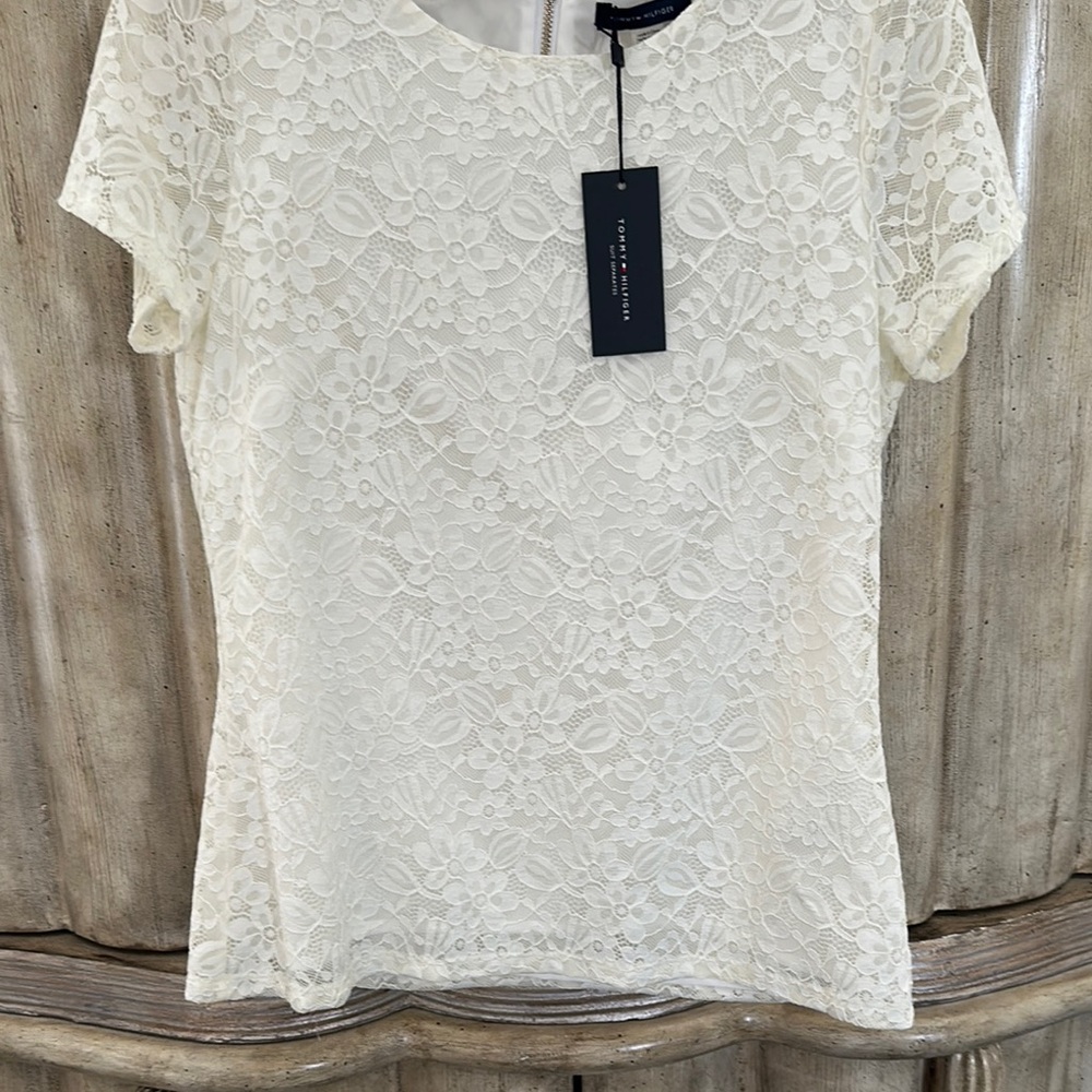Tommy Hilfiger Cream Blouse Top